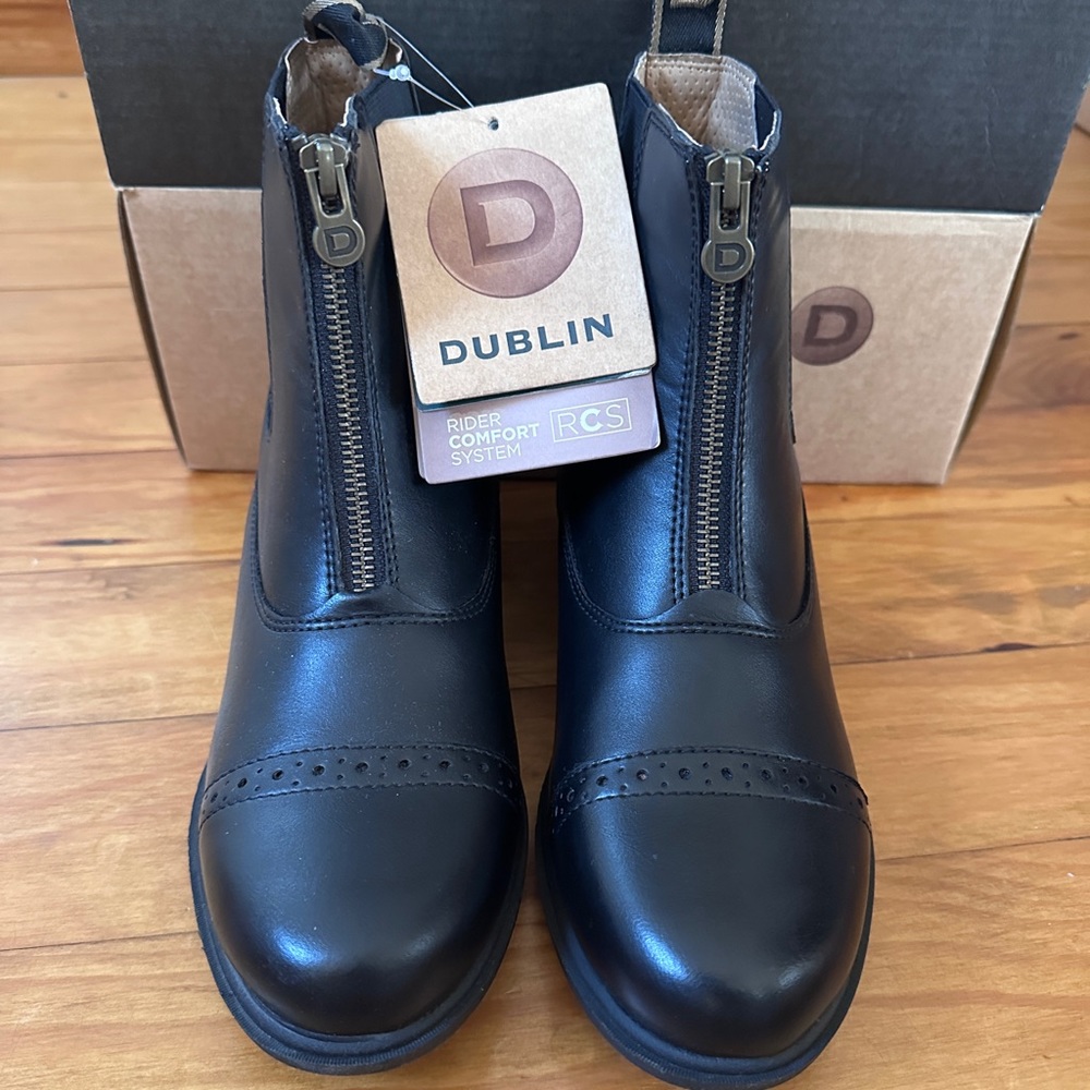 New in Box Dublin Paddock Boots, Altitude Zip Black 7